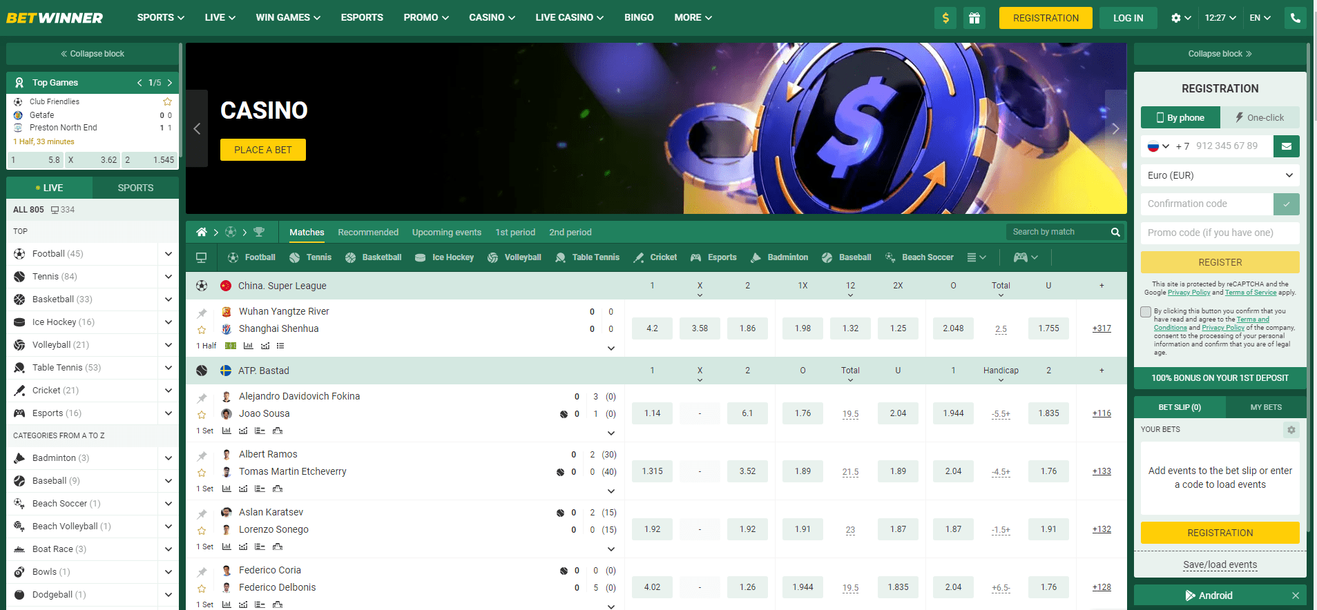 Betwinner Sportsbook