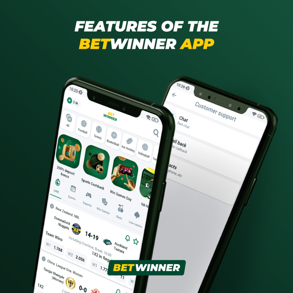 Features of the BetWinner App